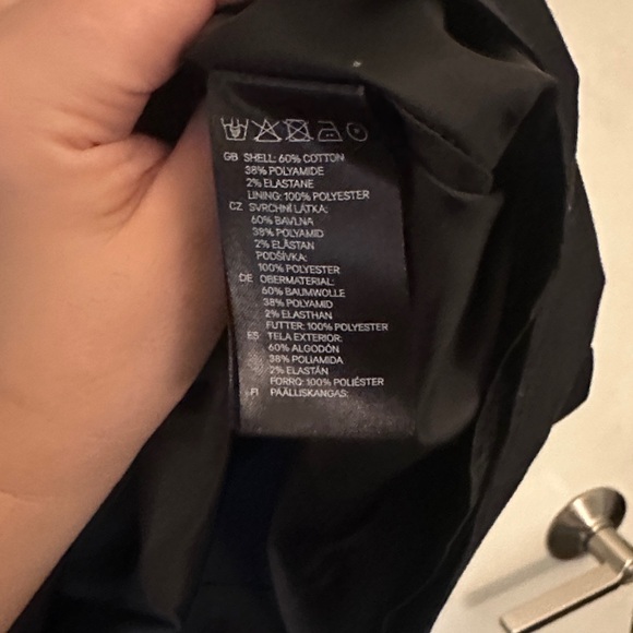 H&M Black Strapless Dress with pockets - Picture 6 of 10